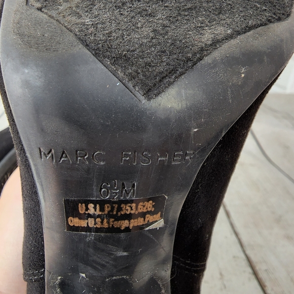 Marc Fisher Kalita Women's Ankle Boot Heels Slip On Pointed Toe Black - Picture 12 of 14